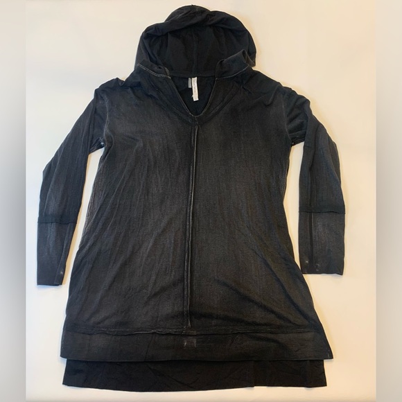 Anthropologie Mur Mur tunic top, black charcoal with side slits, wmns small (R) - Picture 1 of 7